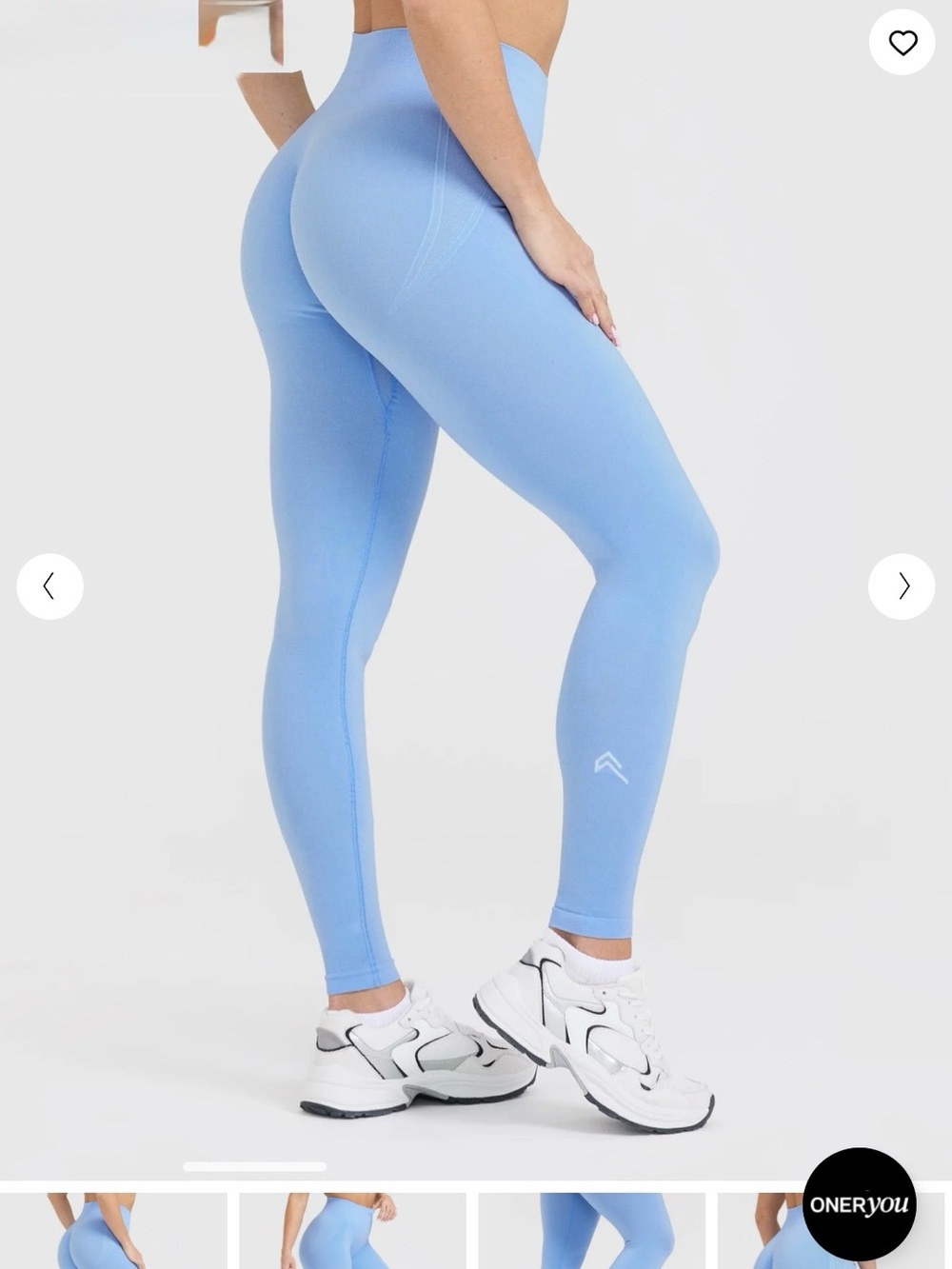 Oner Active EFFORTLESS SEAMLESS LEGGINGS WITH WHITE LOGO -Powdered Blue
